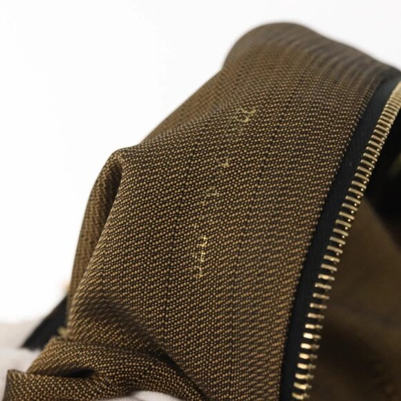 FENDI Zucca Canvas Hand Bag 2way Black Brown Auth gh886 - Picture 11 of 16